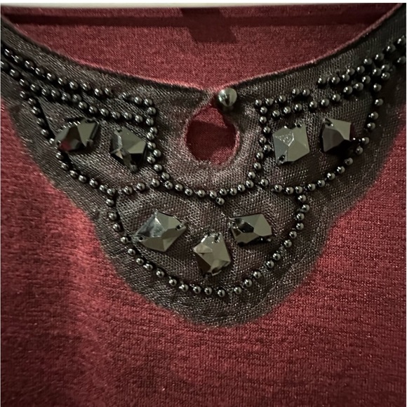 East 5th Embellished Merlot Long Sleeve
Knit Top - Picture 7 of 11